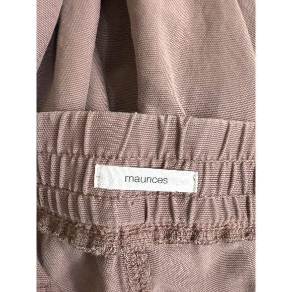 Maurices Womens Dusty Mauve Jogger Pants Cotton Drawstring Elastic Waist Sz 22W - Picture 12 of 12